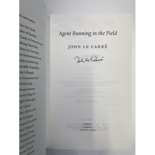 18 - JOHN LE CARRE. 'Agent Running in the Field,' signed, first edition, clipped dj, Viking, 2019.