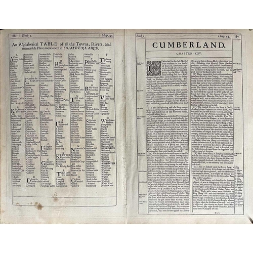 202 - JOHN SPEED. 'Cumberland and the Ancient Citie Carlile Described with Many Memorable Antiquities Ther... 