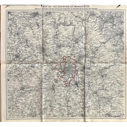 203 - MAPS. 'London 1900,' for the Post Office Directory, folding map on canvas, some repairs, Kelly's Dir... 