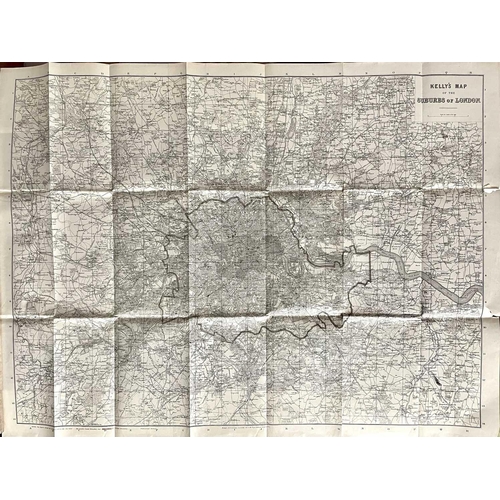 203 - MAPS. 'London 1900,' for the Post Office Directory, folding map on canvas, some repairs, Kelly's Dir... 