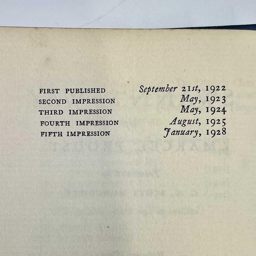 22 - MARCEL PROUST. 'The Guermantes Way,' C.K. Scott Moncrieff, two vols, first English edition, original... 