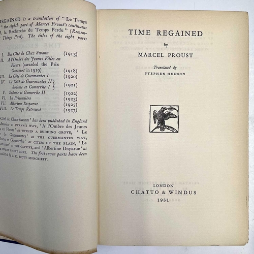 22 - MARCEL PROUST. 'The Guermantes Way,' C.K. Scott Moncrieff, two vols, first English edition, original... 