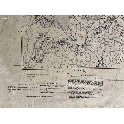 222 - MAPS. Seven maps depicting Cornwall, one of Penzance, and one of Devon, including a Walpole (1784) a... 