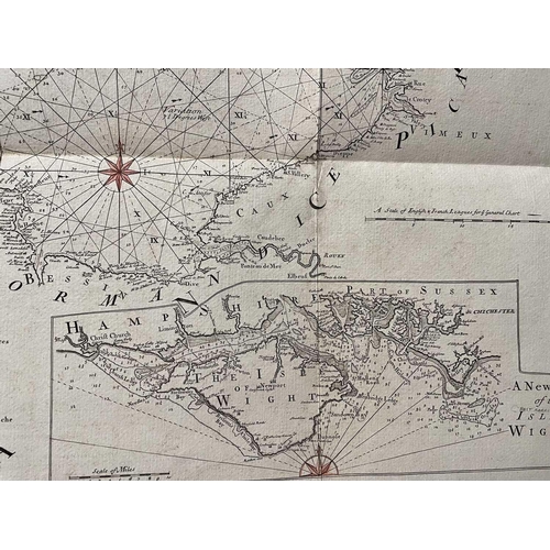 224 - Dr EDMOND HALLEY. 'A New and Correct Chart of the Channel between England & France: with considerabl... 