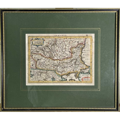 235 - JANSSON and MERCATOR. 'Walachia, Servia, Bulgaria, et Romania,' hand coloured, copper engraved, 1649... 