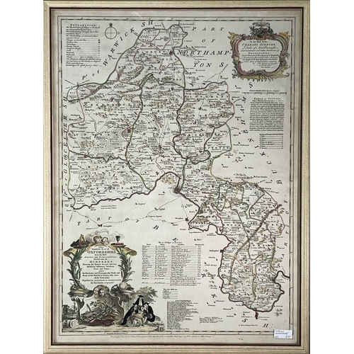 241 - THOMAS KITCHIN. 'A New and Improved Map of Oxfordshire.....' Hand coloured, copper engraved, J. & C.... 