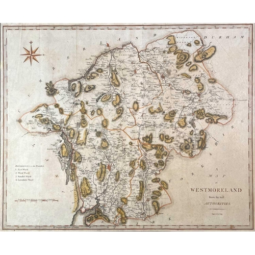 259A - MAPS. 'Dorsetshire,' by Robert Morden, later hand coloured, tide mark and toned, framed and glazed, ... 