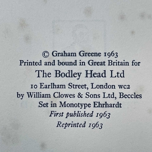 266 - GRAHAME GREEN. 'The Power and the Glory,' reprint, original cloth, William Heinemann Ltd, London, 19... 