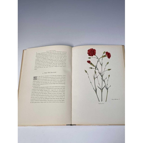 310 - C. OSCAR MORETON. 'Old Carnations and Pinks.' Original cloth, clipped dj, illustrations complete, Ge... 