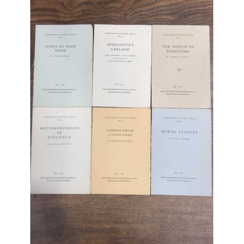 41 - LATIN PRESS. 'Crescendo' poetry series, Nos 1,2,3,4,6,7, Guido Morris, The Latin Press St Ives, 1951... 