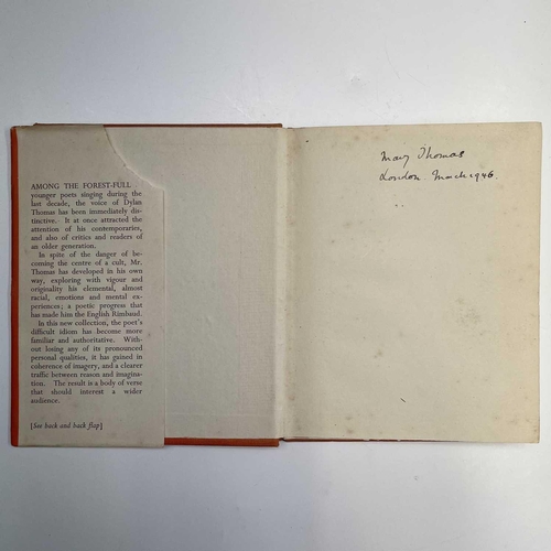 43 - DYLAN THOMAS. 'Deaths and Entrances,' first edition, original cloth, unclipped dj, tears to dj, toni... 