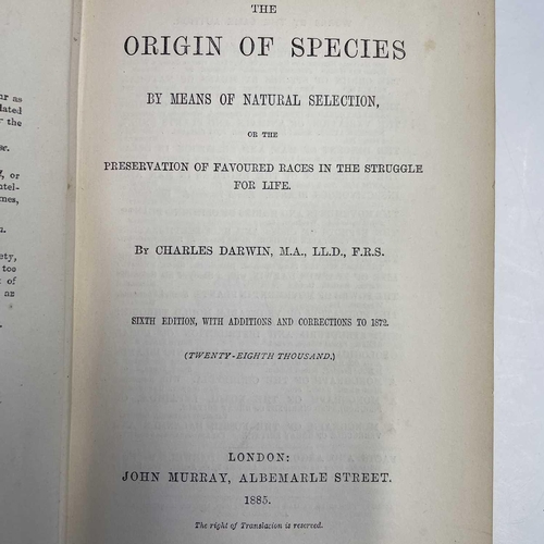 45 - CHARLES DARWIN. 'The Origin of Species by Means of Natural Selection...' Sixth editition with additi... 