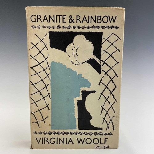 47 - VIRGINIA WOOLF. 'Granite & Rainbow,' First edition, original cloth, unclipped dj, The Hogarth Press,... 