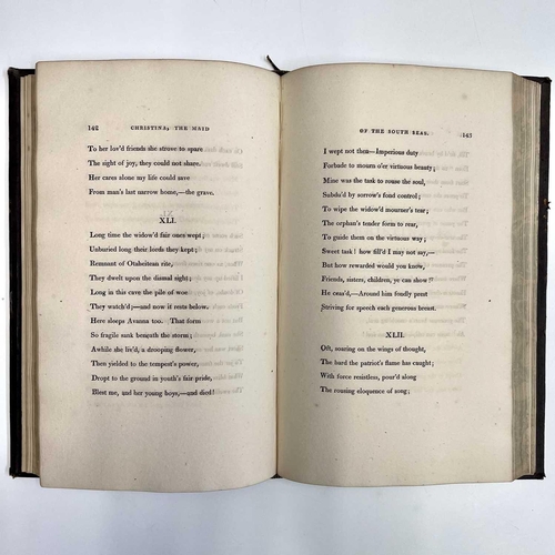 52 - MARY RUSSELL MITFORD. 'Christina, The Maid of the South Seas; A Poem,' first edition, full dark purp... 