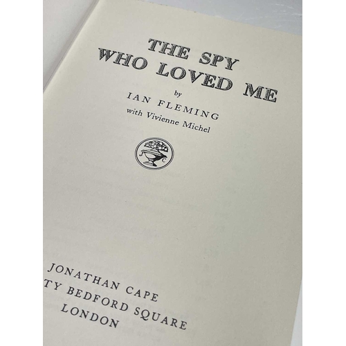 7 - IAN FLEMING. 'The Spy Who Loved Me,' first edition, original cloth, unclipped dj, ex libris label, s... 