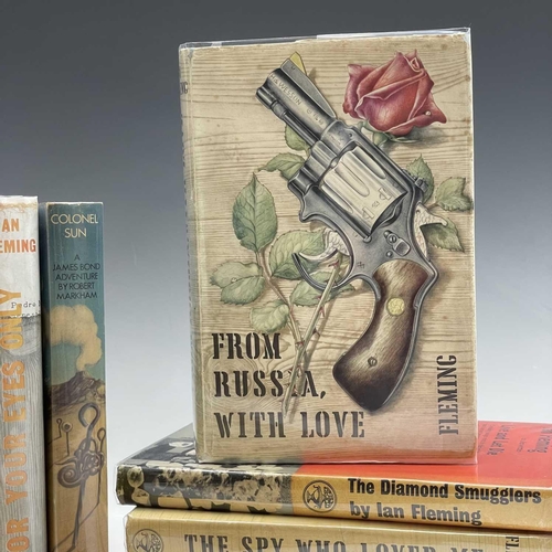 7 - IAN FLEMING. 'The Spy Who Loved Me,' first edition, original cloth, unclipped dj, ex libris label, s... 