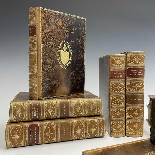 94 - BINDINGS. Nine Probus School prize's, uniformly bound in tree calf leather with tool worked gilt sch... 