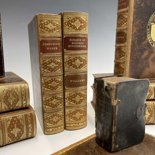 94 - BINDINGS. Nine Probus School prize's, uniformly bound in tree calf leather with tool worked gilt sch... 