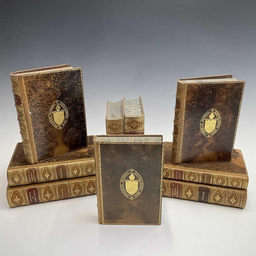 94 - BINDINGS. Nine Probus School prize's, uniformly bound in tree calf leather with tool worked gilt sch... 