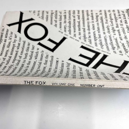 95 - 'The Fox,' volume one, number one, New York, 1975. Founded by members of the New York Art & Language... 