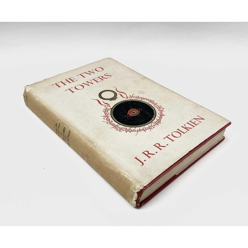 98 - J. R. R. TOLKIEN. 'The Two Towers,' fifth impression, unclipped dj, original cloth, staining to spin... 