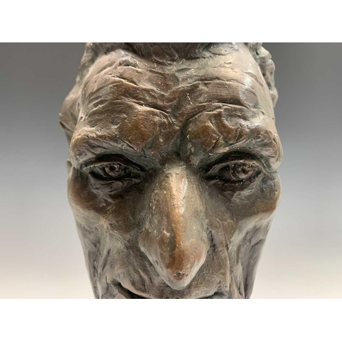 109 - Alec WILES (1924-2021) plaster sculpture portrait bust together with a cold cast bronze portrait bus... 