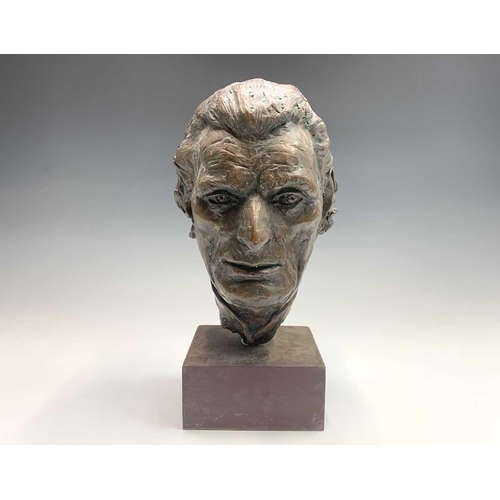 109 - Alec WILES (1924-2021) plaster sculpture portrait bust together with a cold cast bronze portrait bus... 