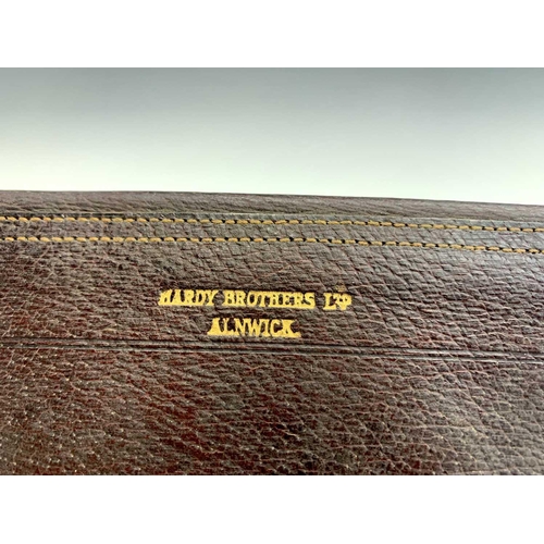 126 - A Hardy Brothers LTD Alnwick fly fishing cast wallet, embossed lettering.