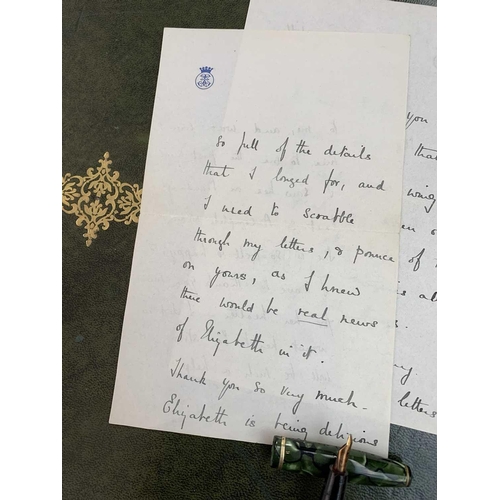 13 - ELIZABETH THE QUEEN MOTHER: (1900-2002) Queen Consort of King George VI. Personal letter to Sir Fred... 