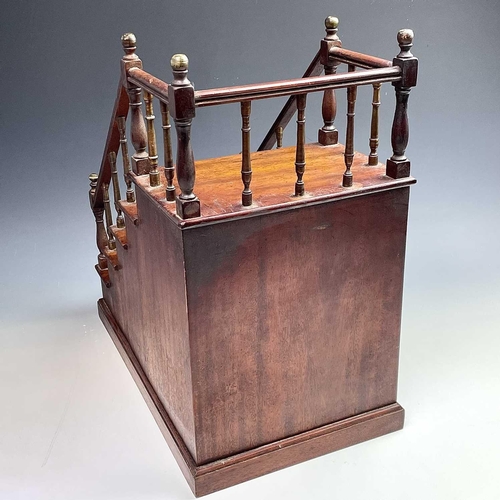 138 - A set of George III style mahogany and brass table top drawers, mid-late 20th century, modelled as a... 