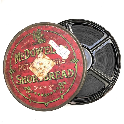 159 - Various film reels mostly 9.5mm including Charlie Chalpin The Adventurer, Laurel and Hardy, and Stan... 