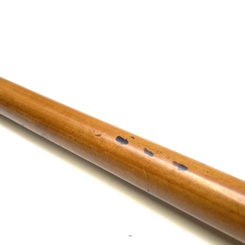 162 - A malacca walking cane, circa 1900, the white metal handle engraved 'H Emberson', length 91cm.