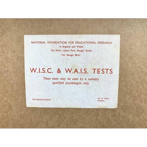 164 - A 1955 Wechsler Adult Intelligence Scale (W.A.I.S) containing various tests designed to assess an ad... 