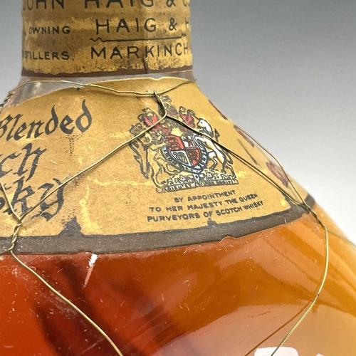 353 - Haig's Dimple Scotch whisky circa 1950 in presentation box together with a smaller bottle and a mini... 