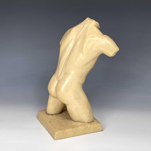 84 - Alec WILES (1924-2021) Male nude Signed Hard ivory gypsum. Height 26cm.