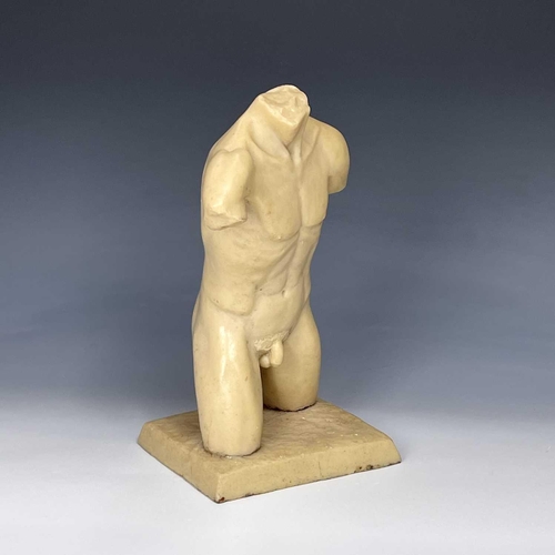 84 - Alec WILES (1924-2021) Male nude Signed Hard ivory gypsum. Height 26cm.