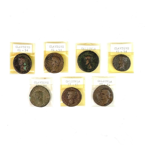 109 - Roman Empire - Caligula/Claudius 37-54 AD. 7 coins (copper) from same collection as previous lots. I... 