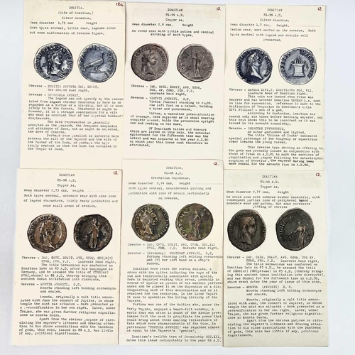 113 - Roman Empire - Domitian/Domitia 81-96 AD. 6 coins - including 2 silver. From same collection as prev... 