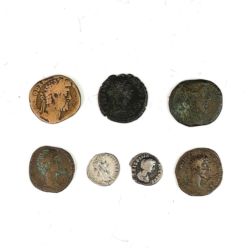 118 - Roman Empire - Commodus/Crispina 180-192 AD. 7 coins including 2 silver. From same collection as pre... 