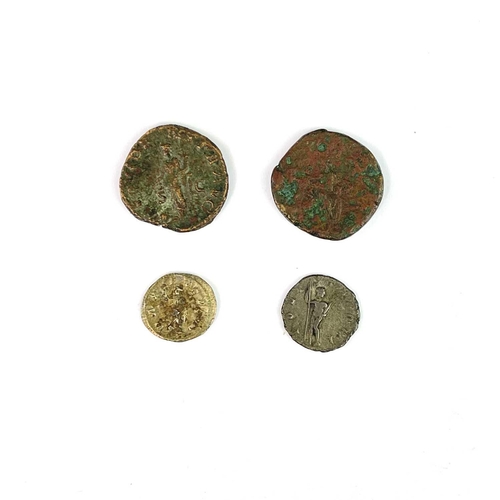 122 - Roman Empire - Maximinus I/Balbinus/Gordian III 235-244 AD. 4 coins including 2 silver. From same co... 