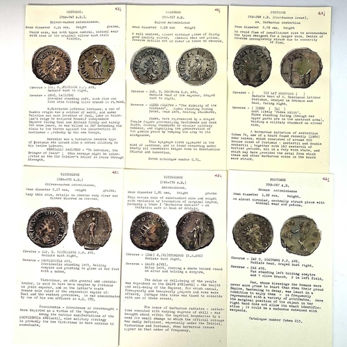 125 - Roman Empire - Gallienus/Salonina/Valerian II/Postumus/Victorinus 253-270 AD. 12 coins including 3 s... 