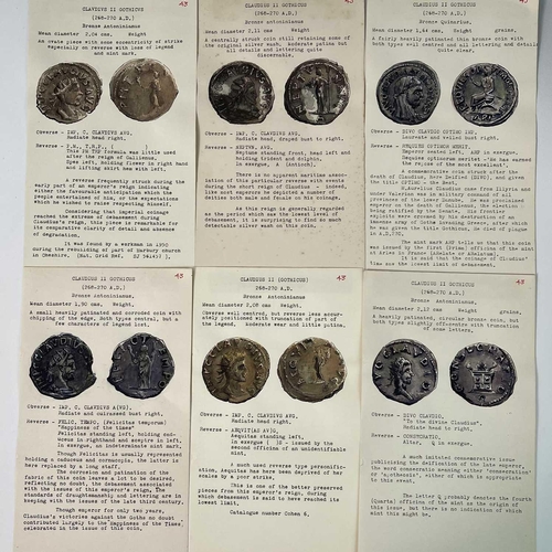 126 - Roman Empire - Claudius II Gothicvs-Numerian 268-284 AD. 25 coins from same collection as previous l... 