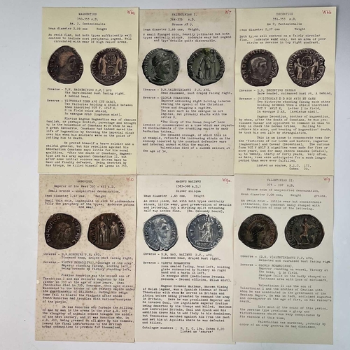 127 - Roman Empire West 284-423 AD. 43 coins from same collection as previous lots. Includes illustrations... 