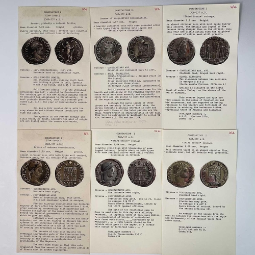 127 - Roman Empire West 284-423 AD. 43 coins from same collection as previous lots. Includes illustrations... 