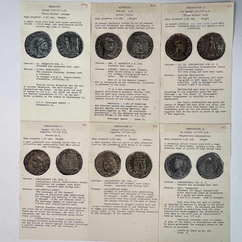 127 - Roman Empire West 284-423 AD. 43 coins from same collection as previous lots. Includes illustrations... 