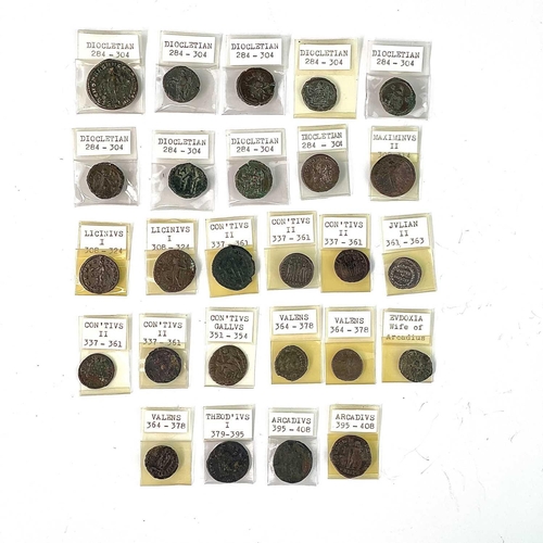 128 - Roman Empire East 284-408 AD. 26 coins from same collection as previous lots. Includes illustrations... 