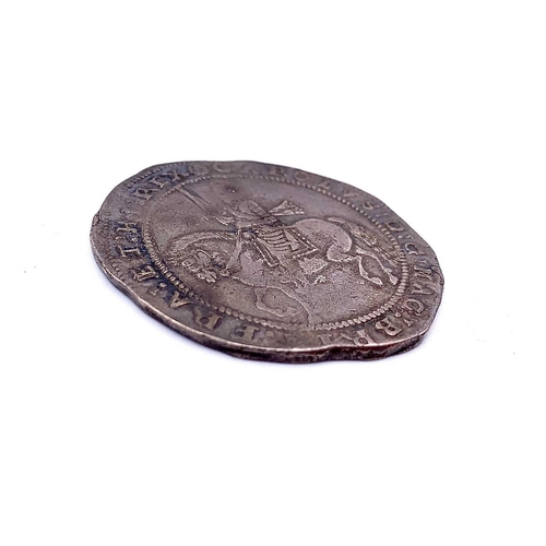 146 - Charles I Crown, Truro Mint (Cornish interest). 1642-33 MM Rose, nice grade - good detail.