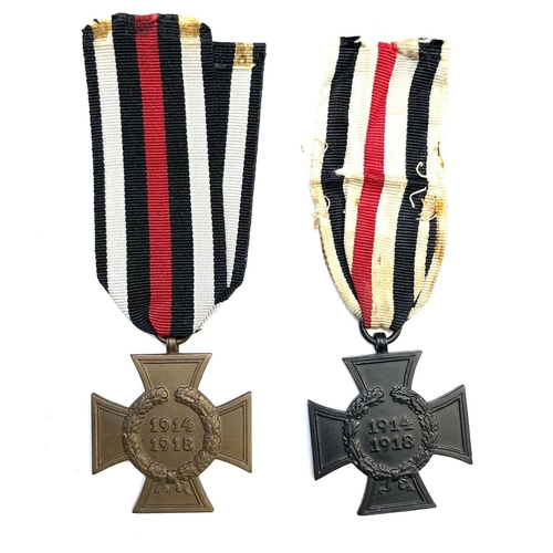 228 - Germany WWI Medals - 5 Medals and Badge. Marine Corps of Flanders Cross - with Frontline Fighters em... 