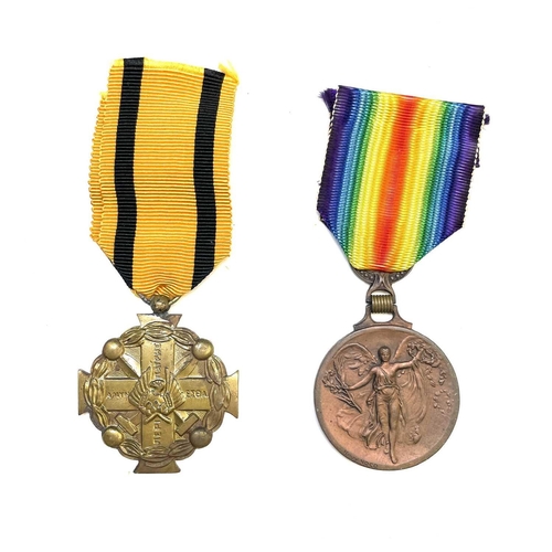 231 - Greece WWI Medals - 2 Medals. Inter Allied Victory Medal and Medal for Military Merit.