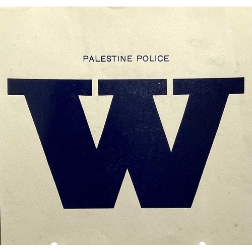 237 - Palestine Police (Pre 1948 Israel) Interest - Paper Ephemera. Lot comprises a selection of unusual s... 